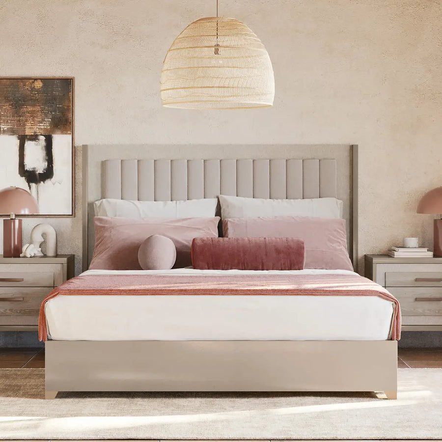 UDOLF Light Oak Whitened Oak Bed - ALF Italia