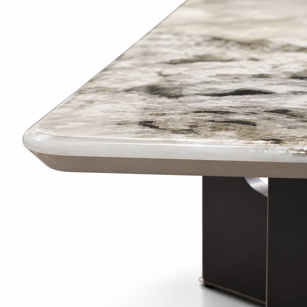 ERIKA Ice-Look Rectangular Dining Table