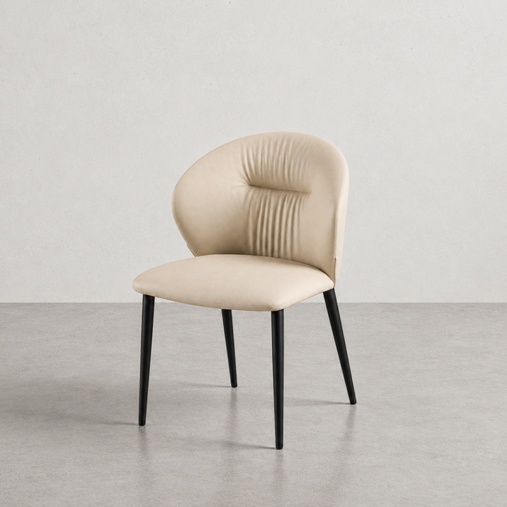 ARACELI Beige Leatherette Pet-friendly Dining Chair