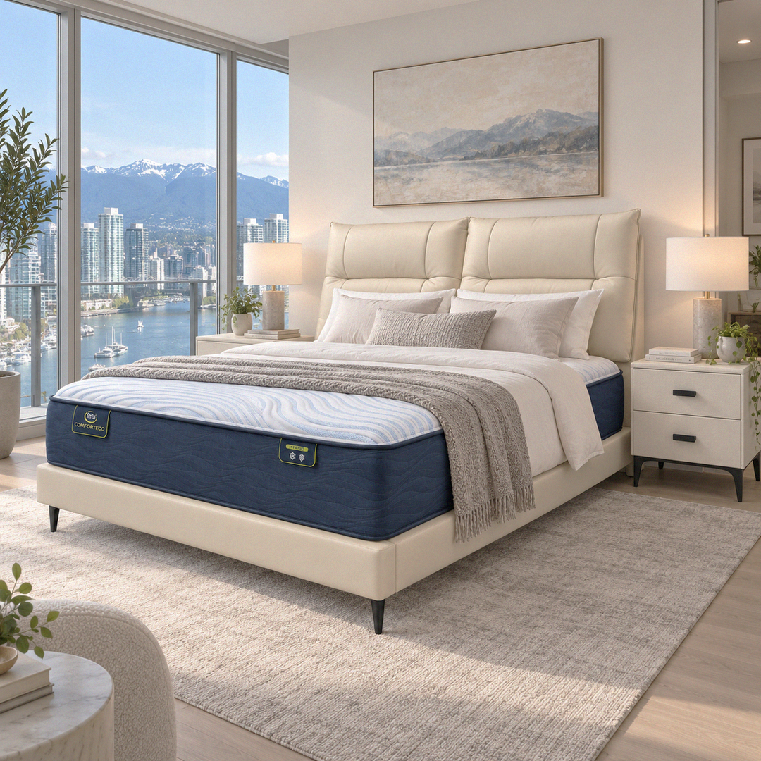 SOLANA Padded Leather Headboard Bed