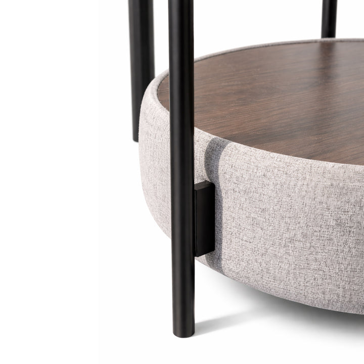 FRED Smoked-Glass Round End Table