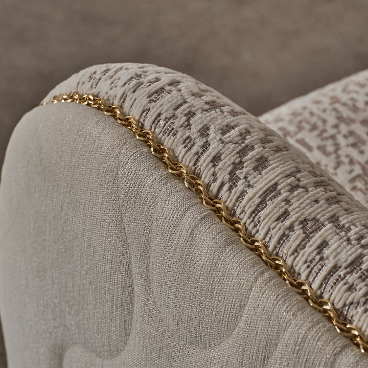 GINEVERRA Curved Bouclé Sofa