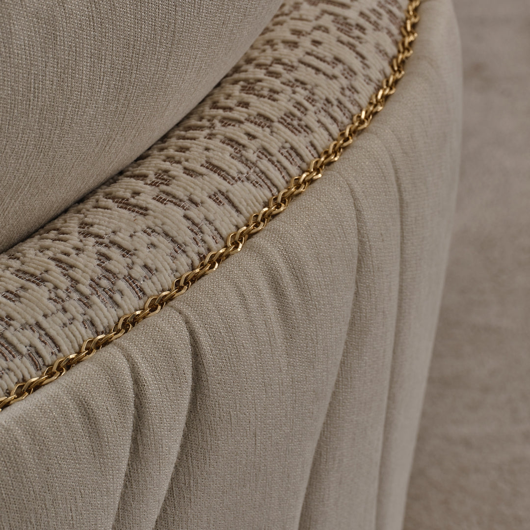 GINEVERRA Curved Bouclé Sofa