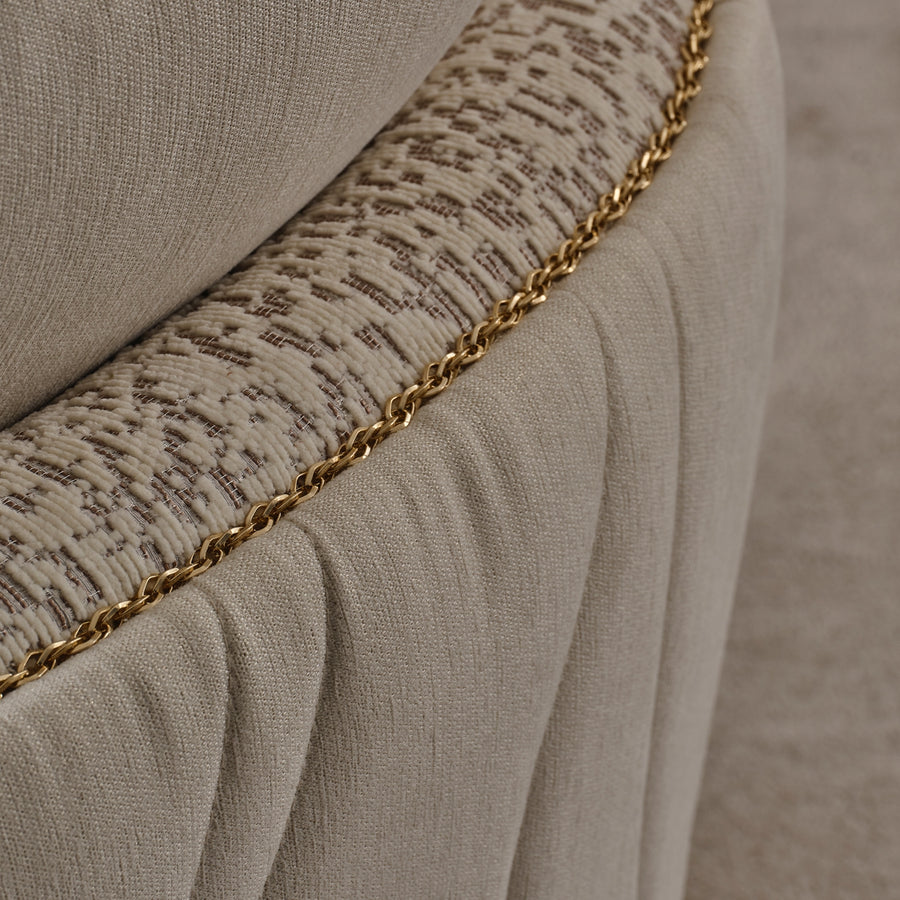 GINEVERRA Curved Bouclé Sofa