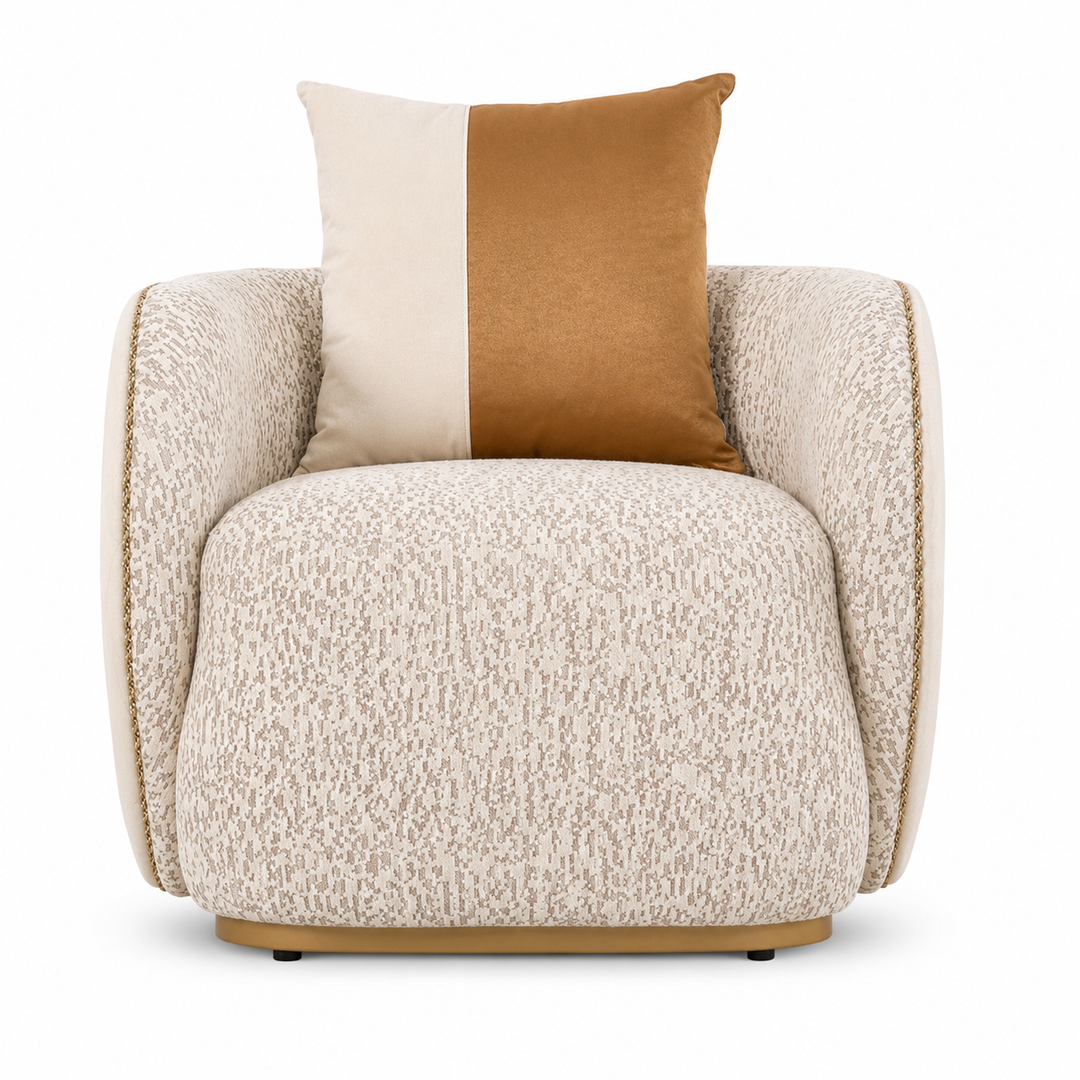 GINEVERRA Glam Bouclé Sofa Chair