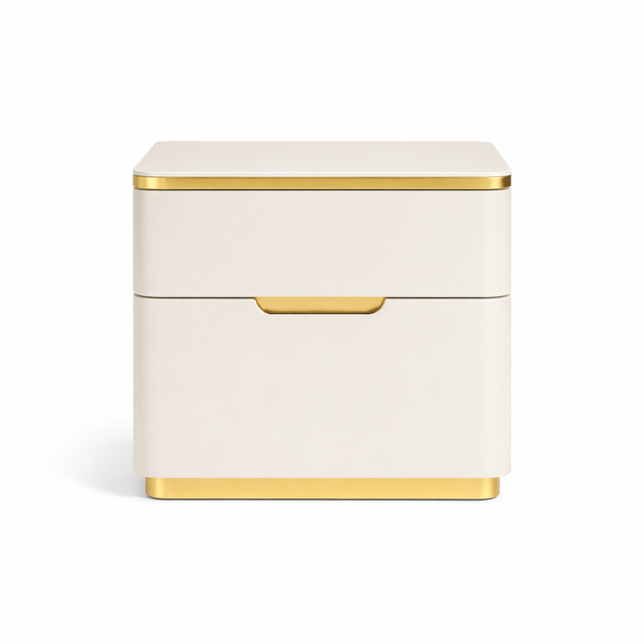ALIANA Glamorous Beige Nightstand