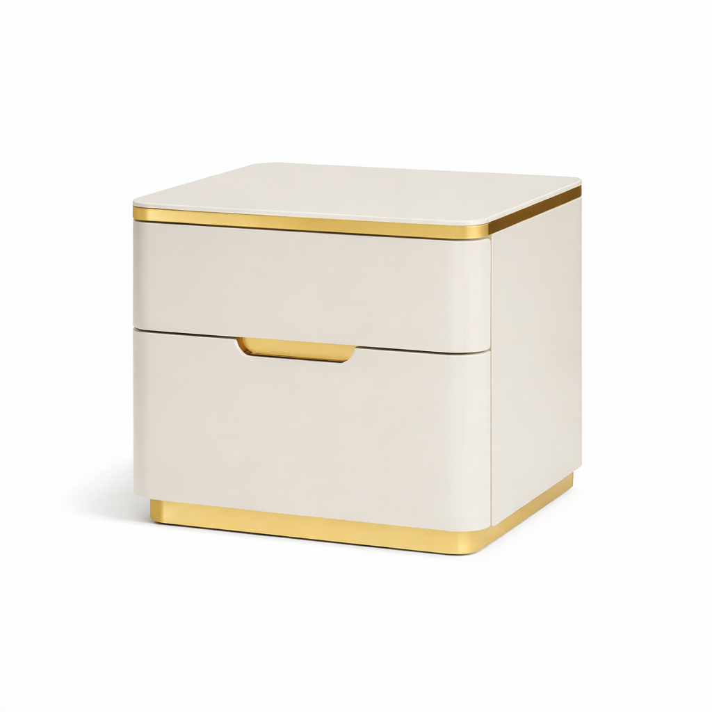 ALIANA Glamorous Beige Nightstand