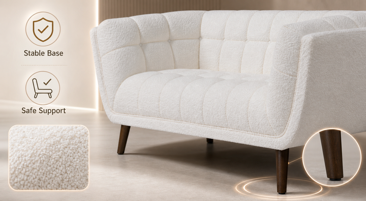 BEATRICE Fabric Three Seater Sofa