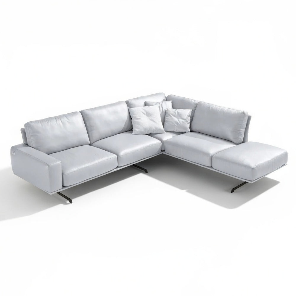 NUVOLARI Full Leather Sectional Sofa - New Trend Concept Left