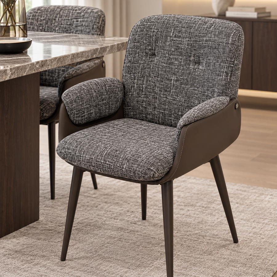 IMANI Padded Grey Dining Chair