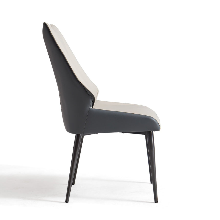 SAVINO Sleek Two-Tone Leathaire Chair with Sturdy Frame