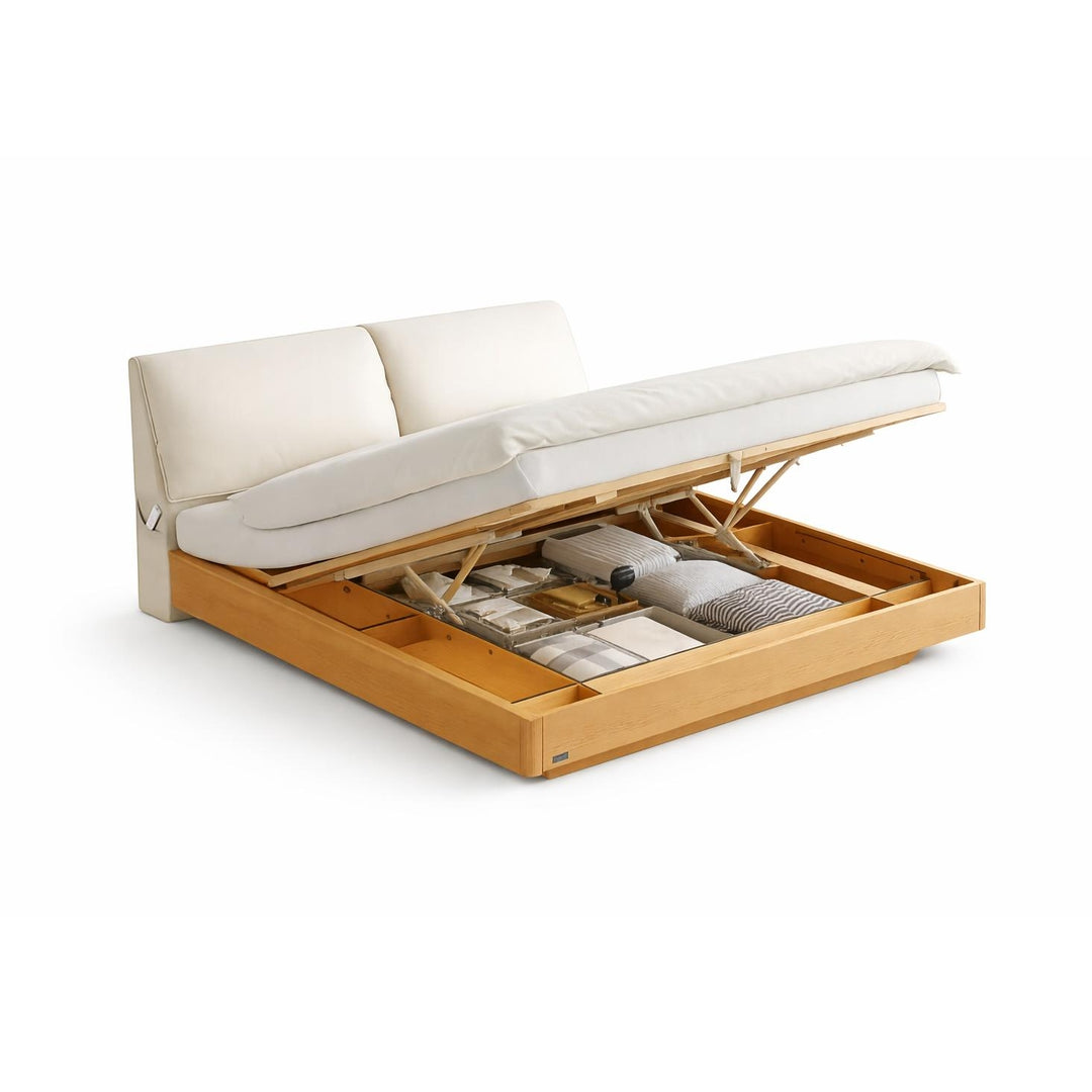 ALONZO Floating Lift-Up Storage Bed