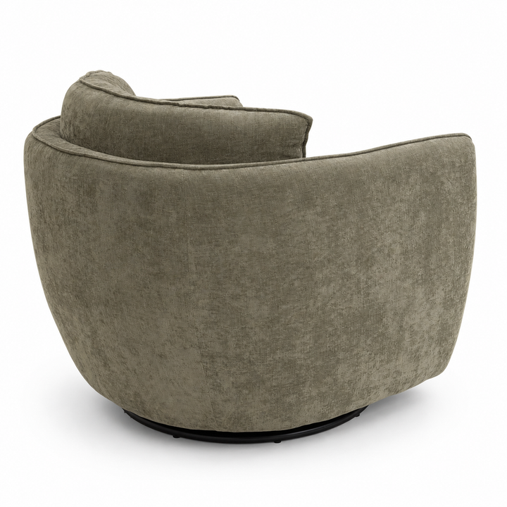 JANO Cody Clover Green Fabric Swivel Sofa Chair