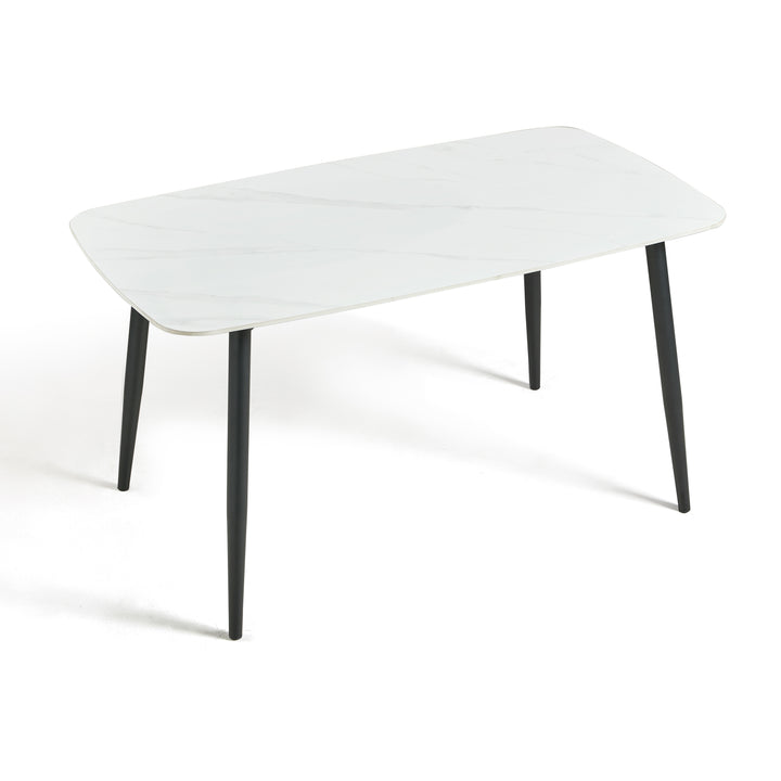 JAYCEE Rounded Corners Ceramic Dining Table