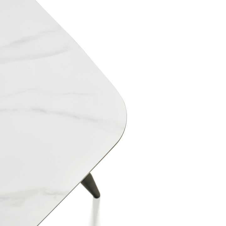 JAYCEE Rounded Corners Ceramic Dining Table