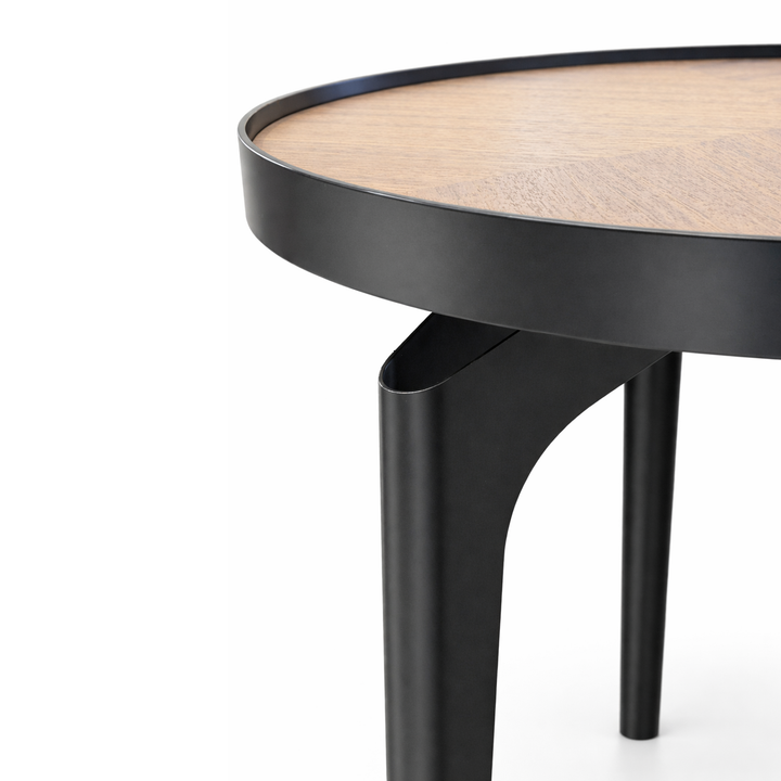 KHLOE Industrial Chevron Coffee Table