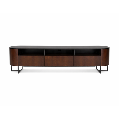 KHLOE Rounded Walnut TV Stand
