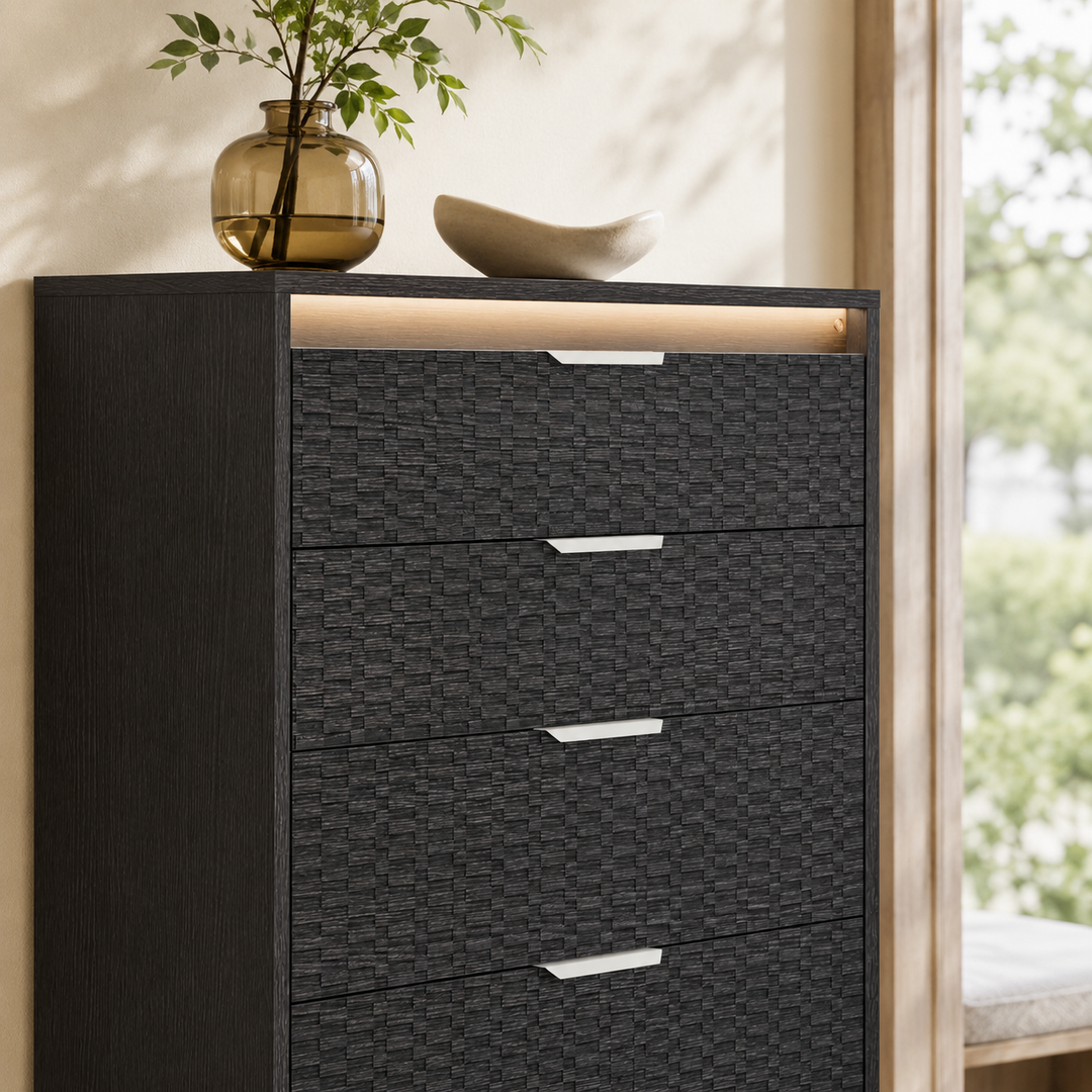 LUISA Dark Oak Tetris Matte Chest - ALF Italia