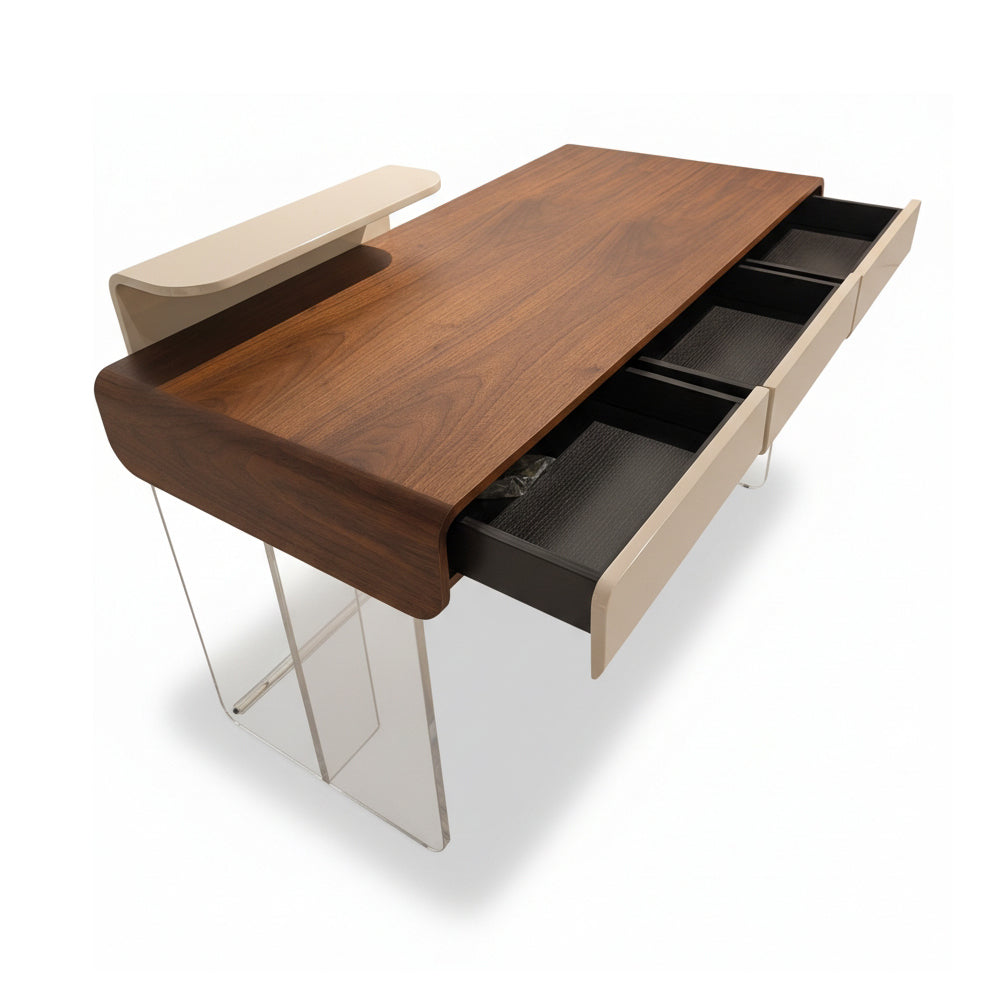 LAKELYN Floating Office Desk with Drawers