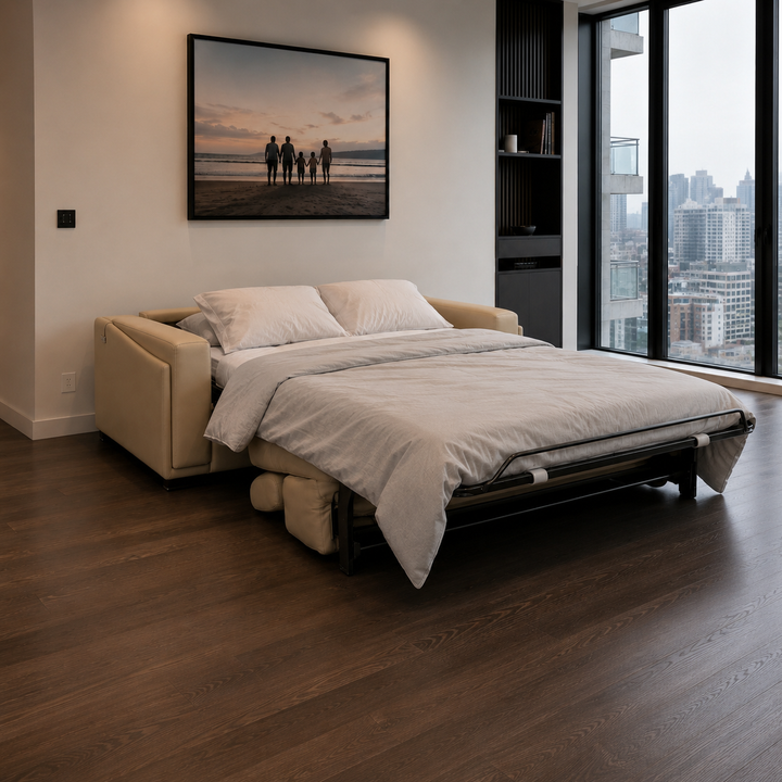 LESLIE Full Leather sofa bed