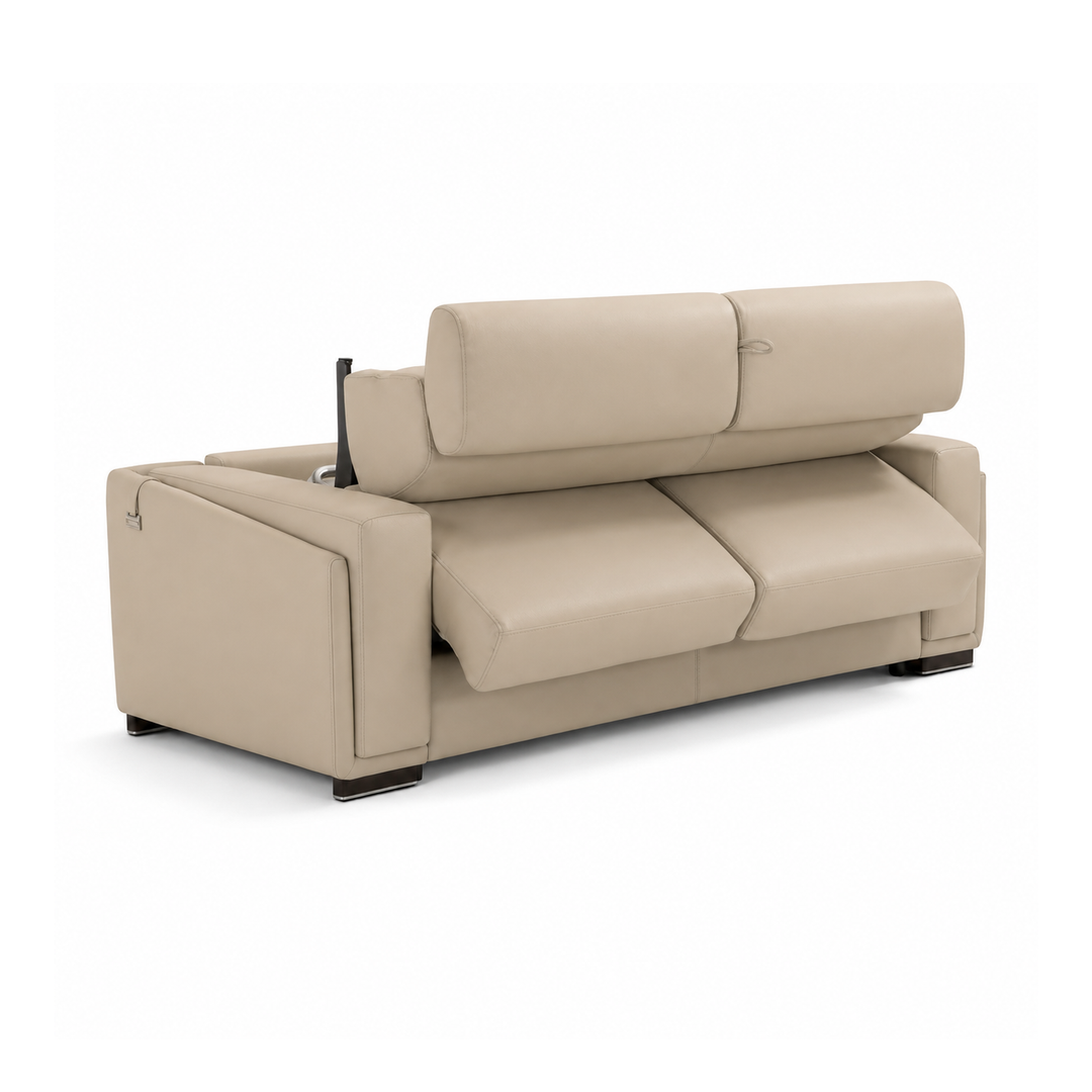 LESLIE Full Leather sofa bed