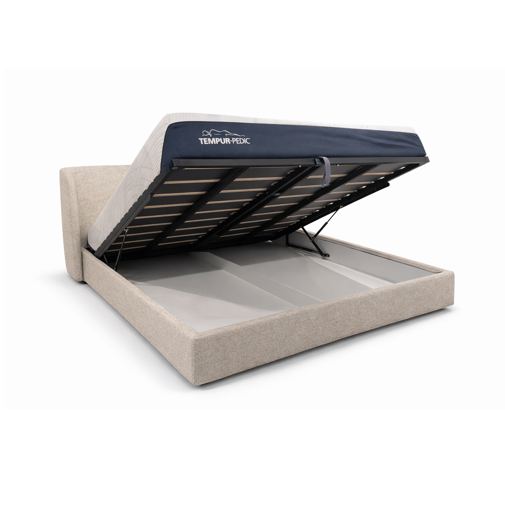 FITZ Light-Grey Fabric Storage Bed