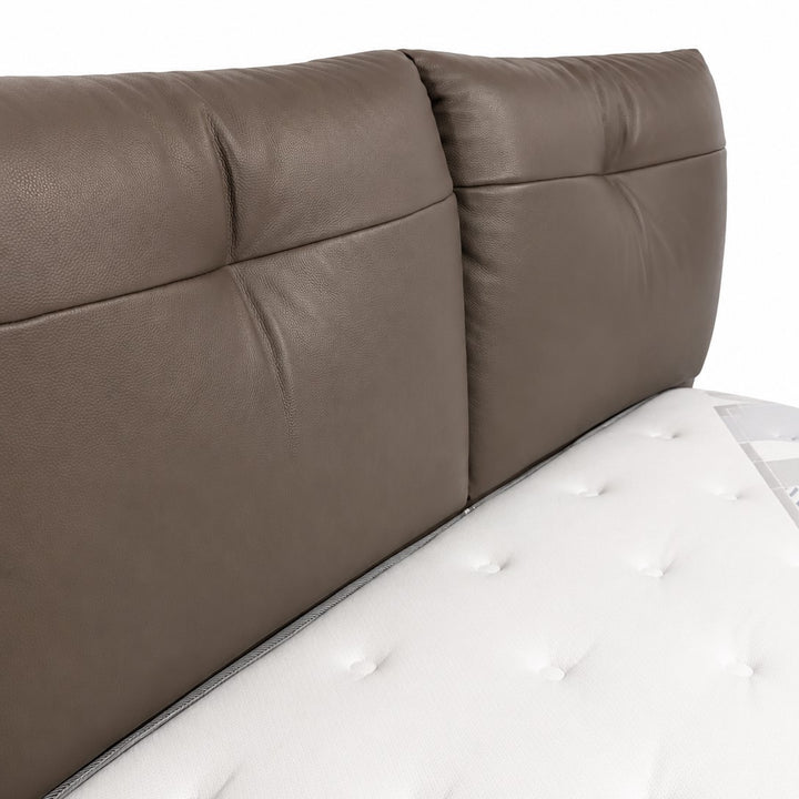 LOUIS Padded Leather Headboard Bed