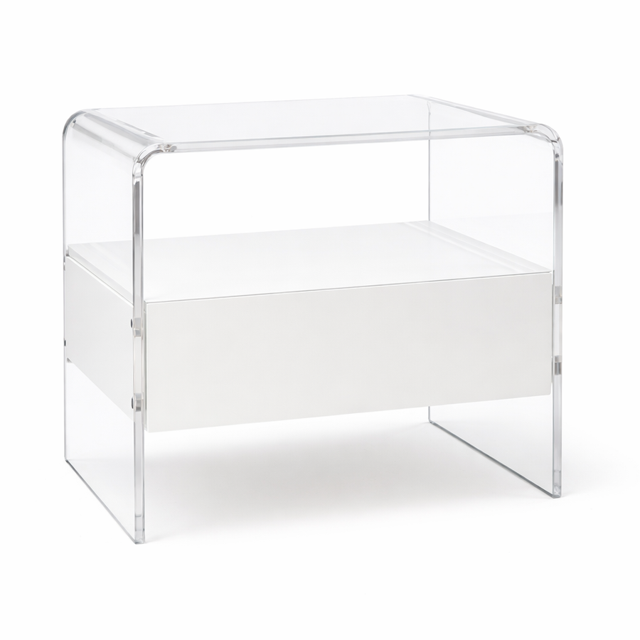 LOWELL Airy Glass Nightstand