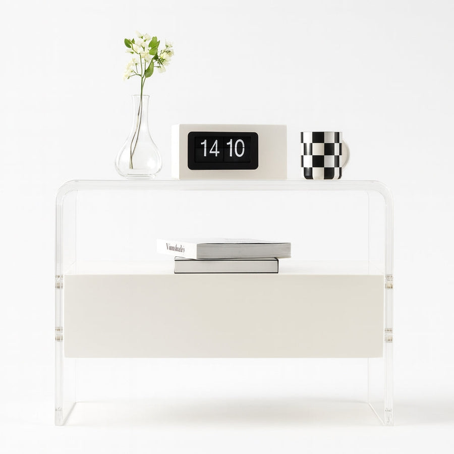 LOWELL Airy Glass Nightstand