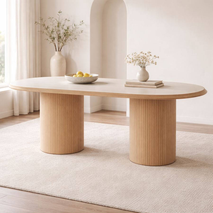 ULRIKA Oval Ceramic Dining Table