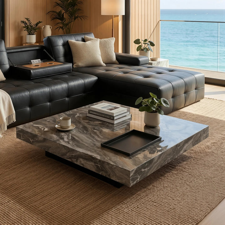 MARGO Naqiu Green MarbleCoffee Table