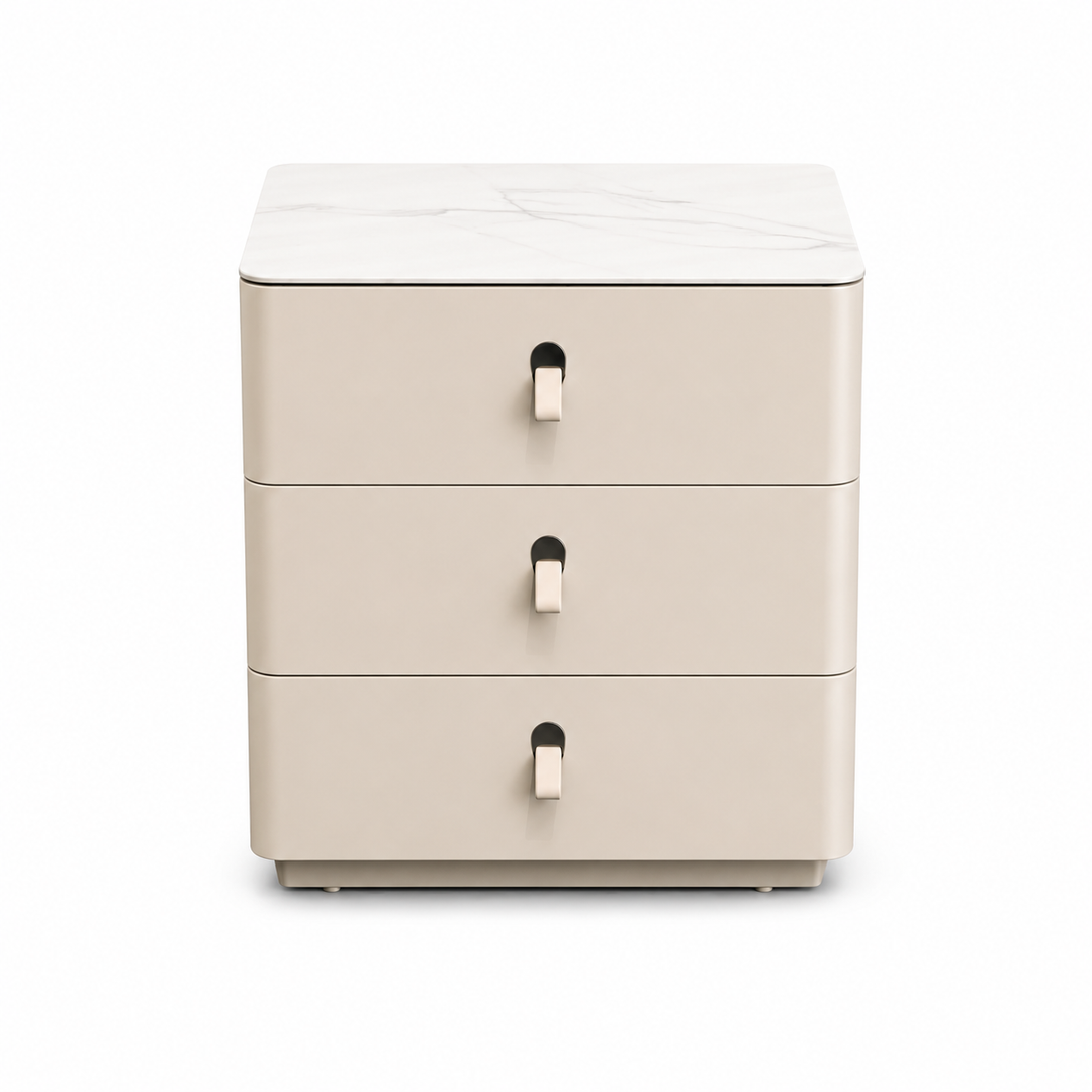 MEGAN Beige Nightstand