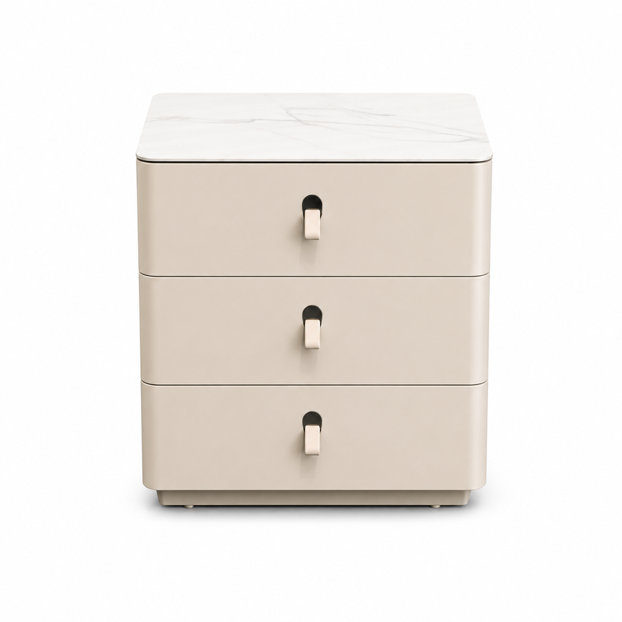 MEGAN Beige Nightstand