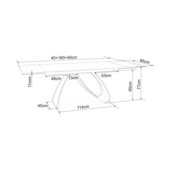NERIDI Extendable Ceramic Dining Table