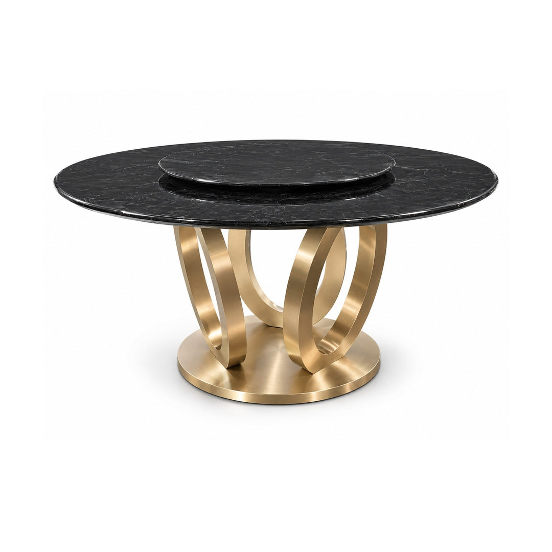 NICHOLAS Versace Black Marble Dining Table