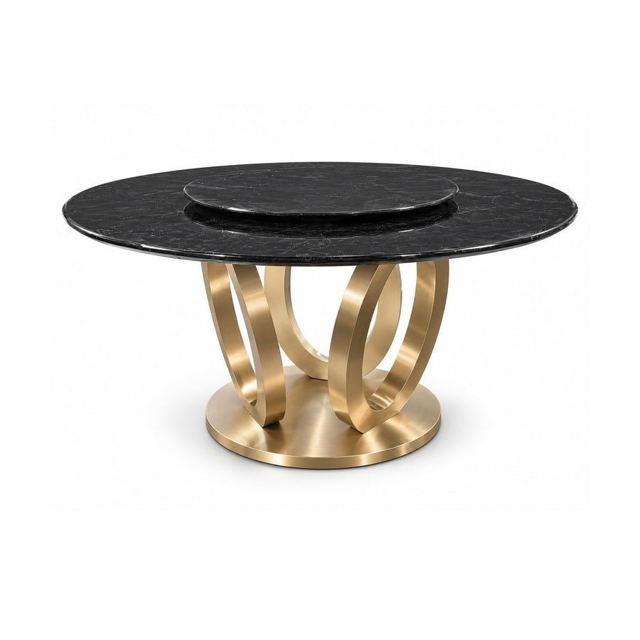 NICHOLAS Versace Black Marble Dining Table