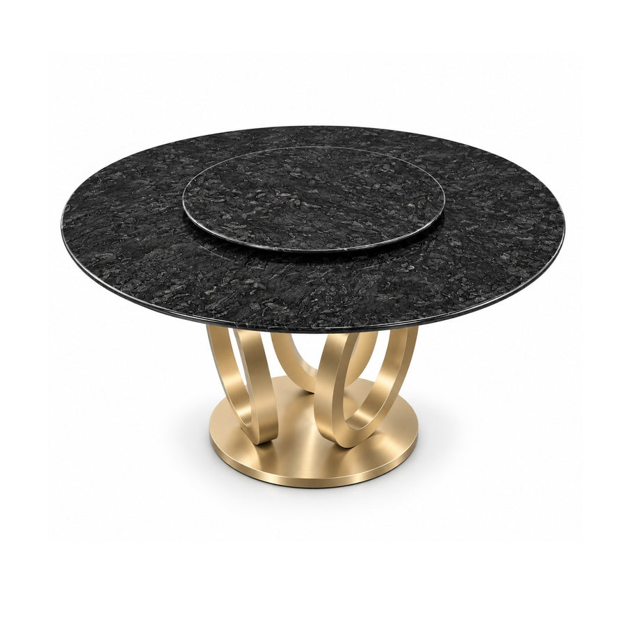 NICHOLAS Versace Black Marble Dining Table