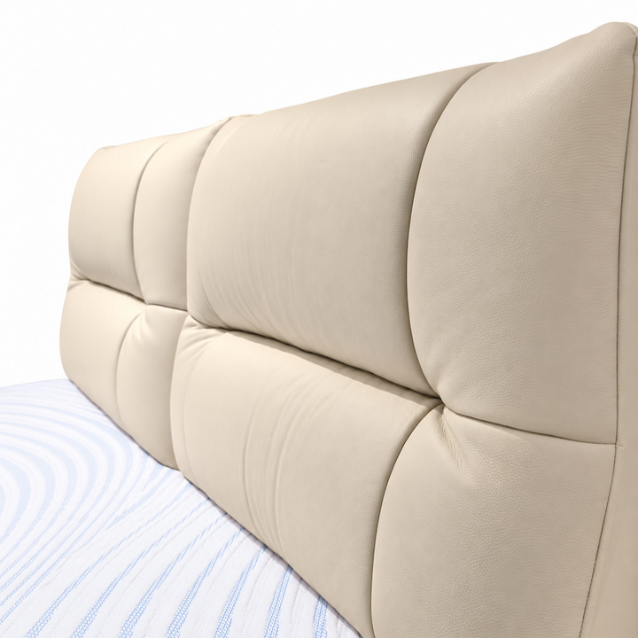 SOLANA Padded Leather Headboard Bed