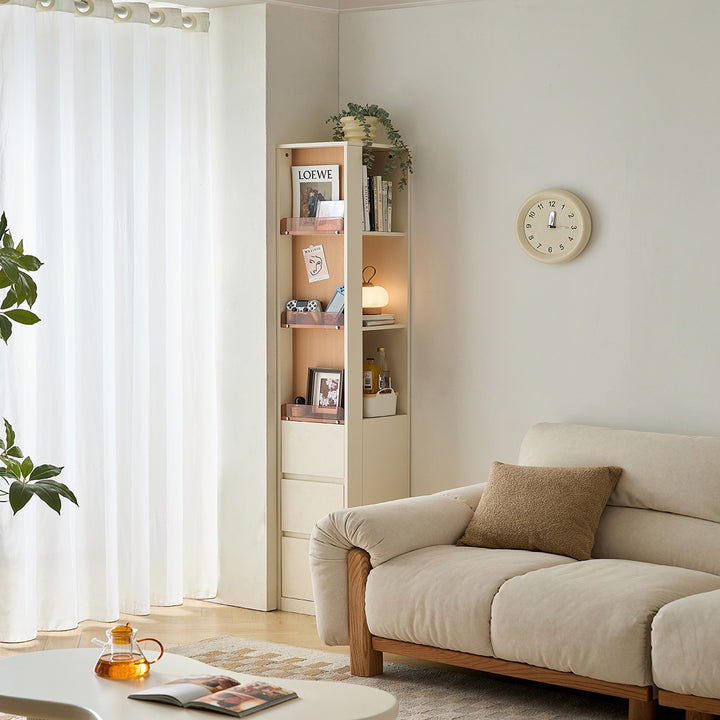 NIKOLAJ Slim Cream White Display Cabinet
