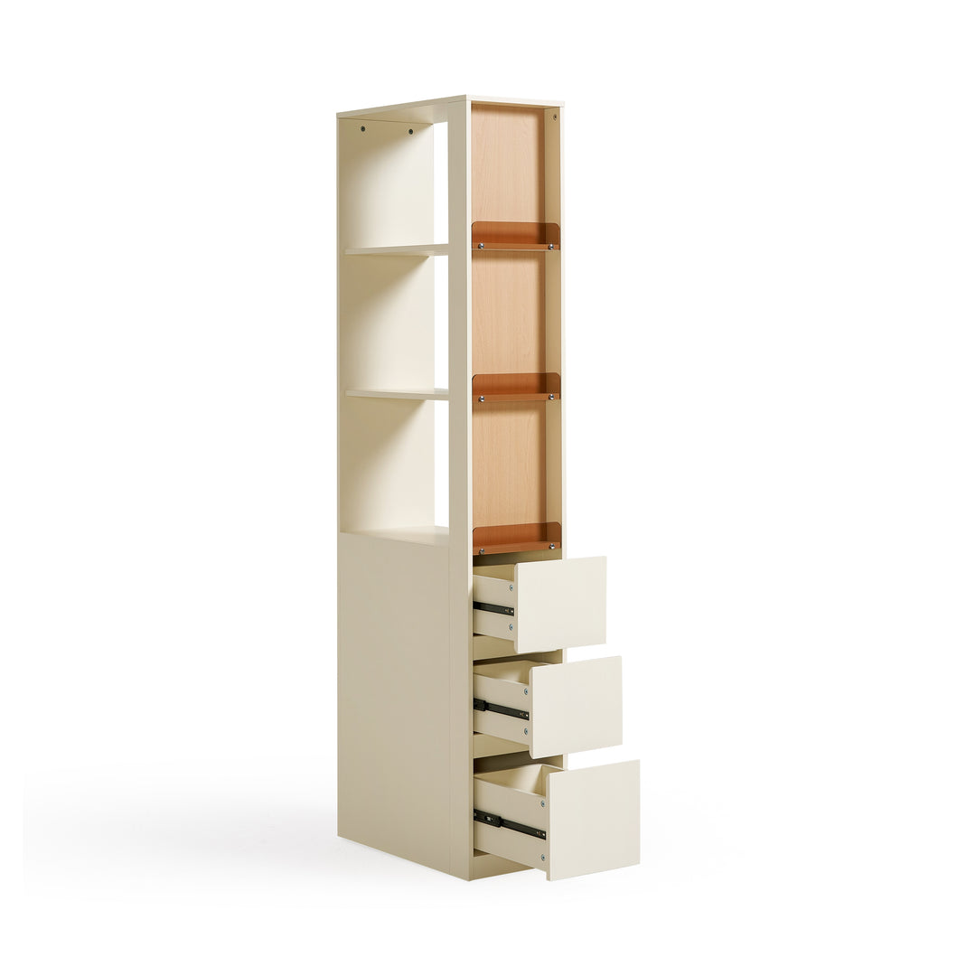 NIKOLAJ Slim Cream White Display Cabinet