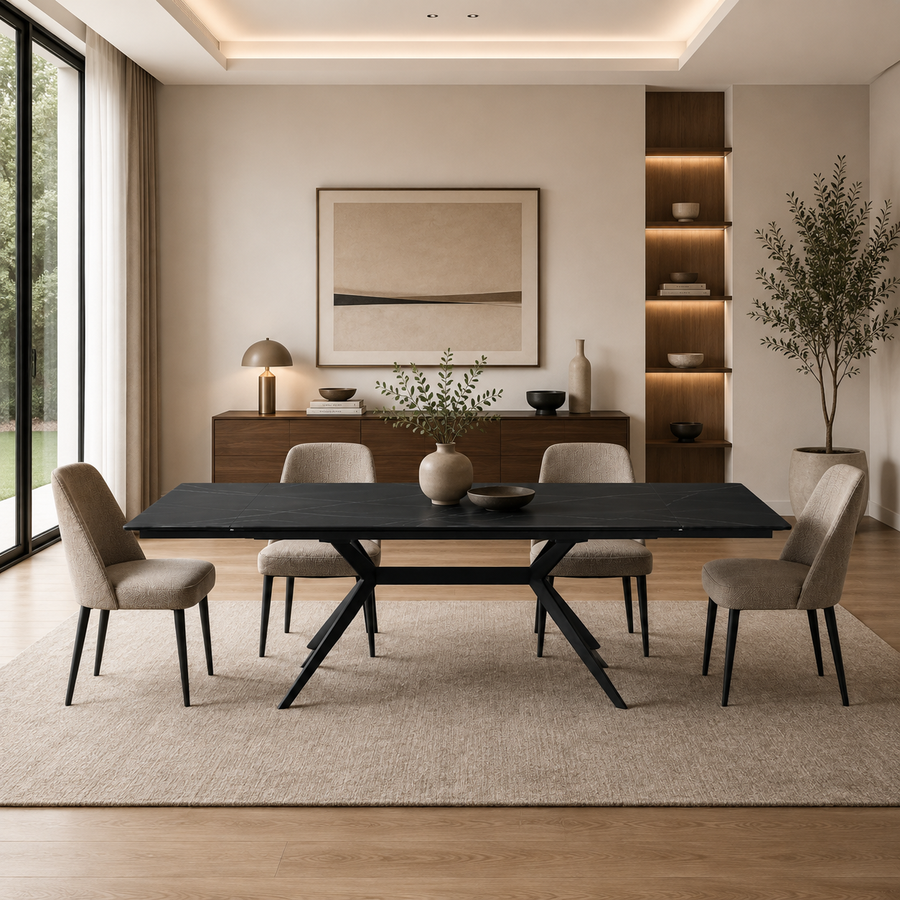 NOIR Sculptural Ceramic Dining Table