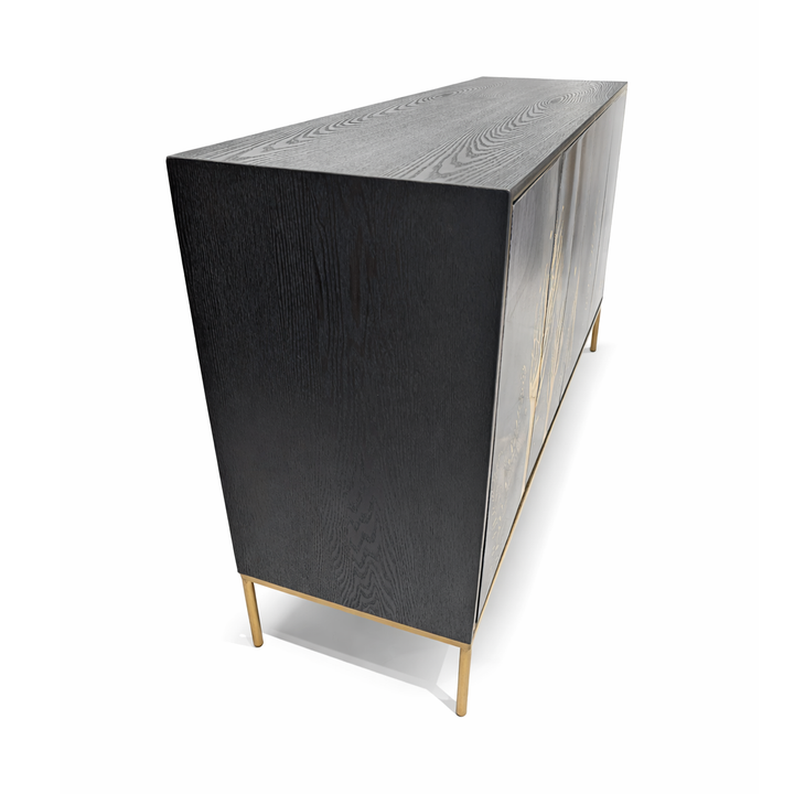 OPULENT Black and Gold Storage Cabinet