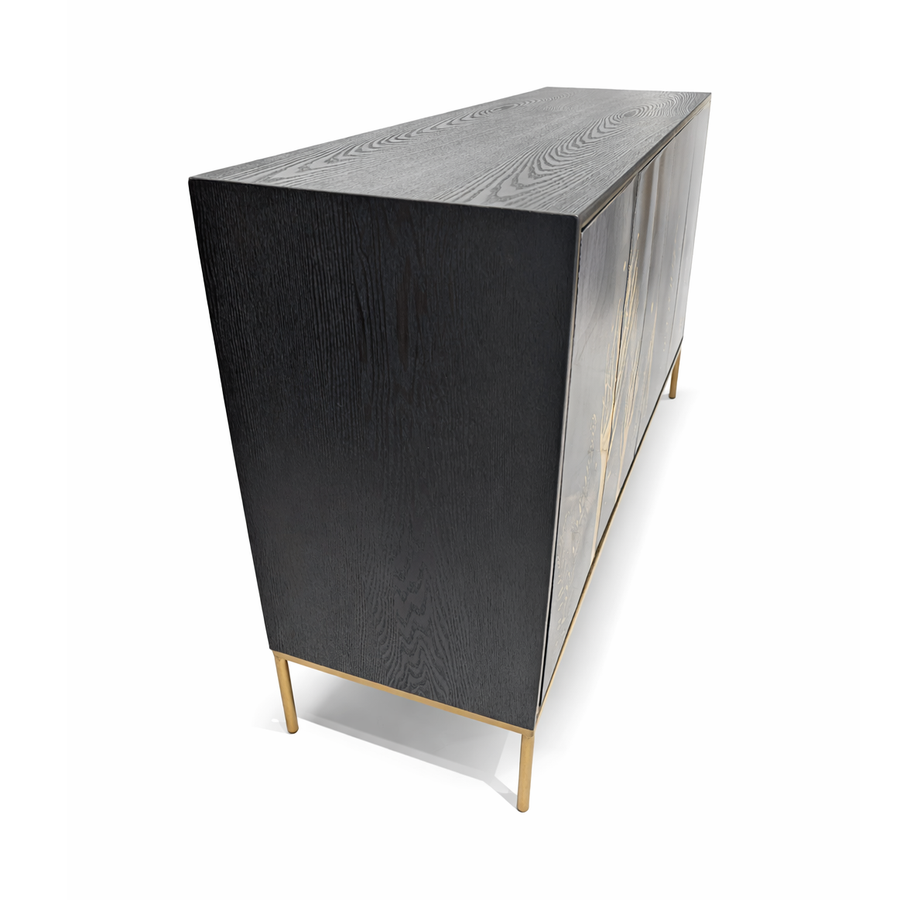 OPULENT Black and Gold Storage Cabinet