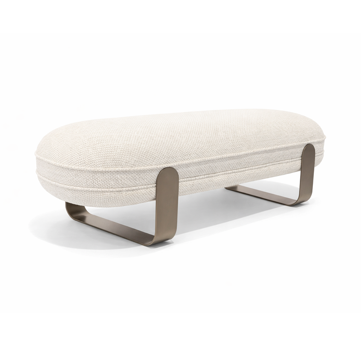 ULRIKA Bronze-Sled Fabric Bench