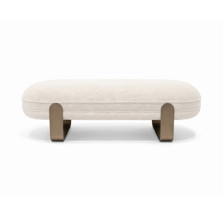 ULRIKA Bronze-Sled Fabric Bench
