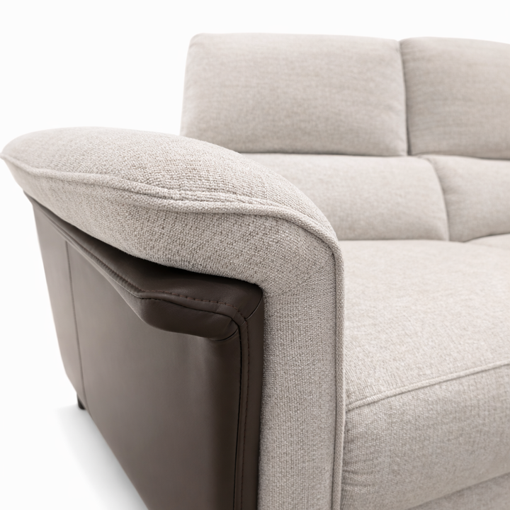 PENNY Plush Two-Tone Recliner Sofa