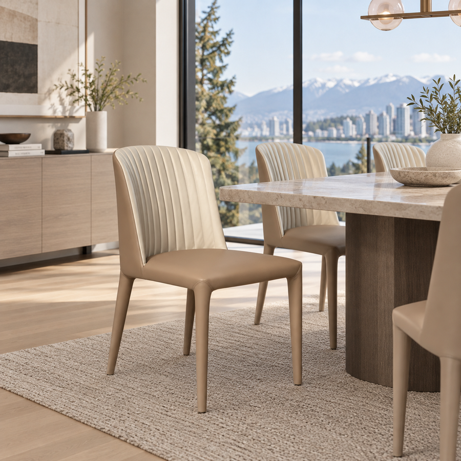QUILLAN Channelled Backrest Dining Chair