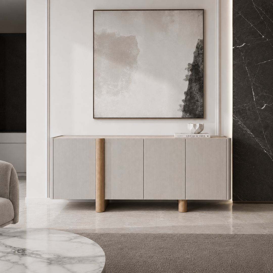 ROGAN White Oak Veneer Sideboard