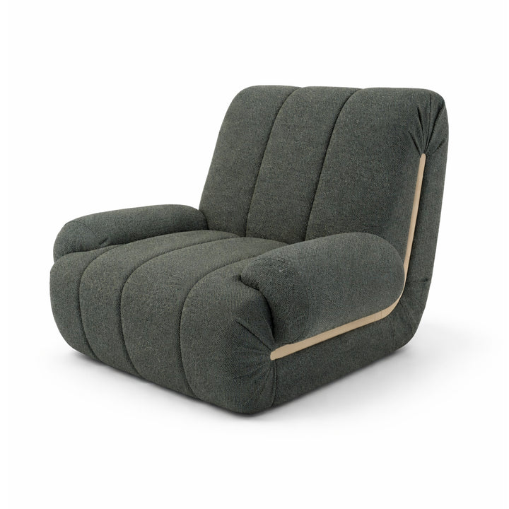 ROMAN Plush Channel-Tufted Lounge Chair