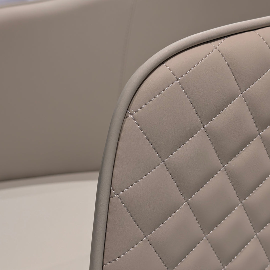 RYLIE Quilted Leathaire Dining Chair